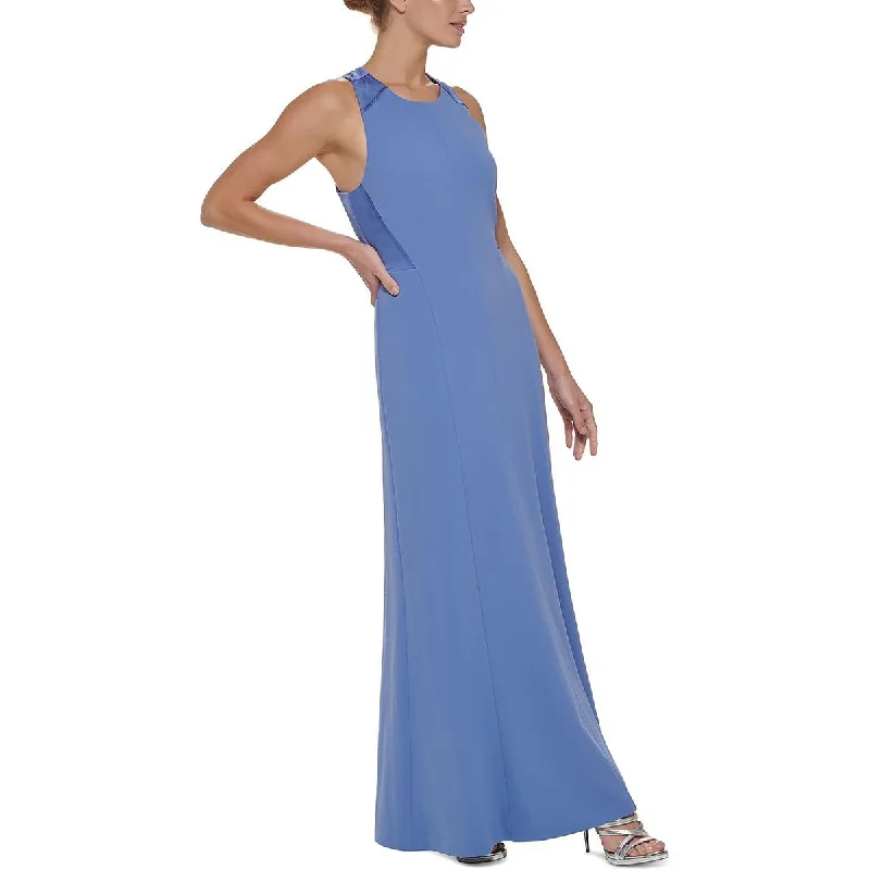 asymmetrical hem evening gowns-DKNY Womens Criss-Cross Back Maxi Evening Dress