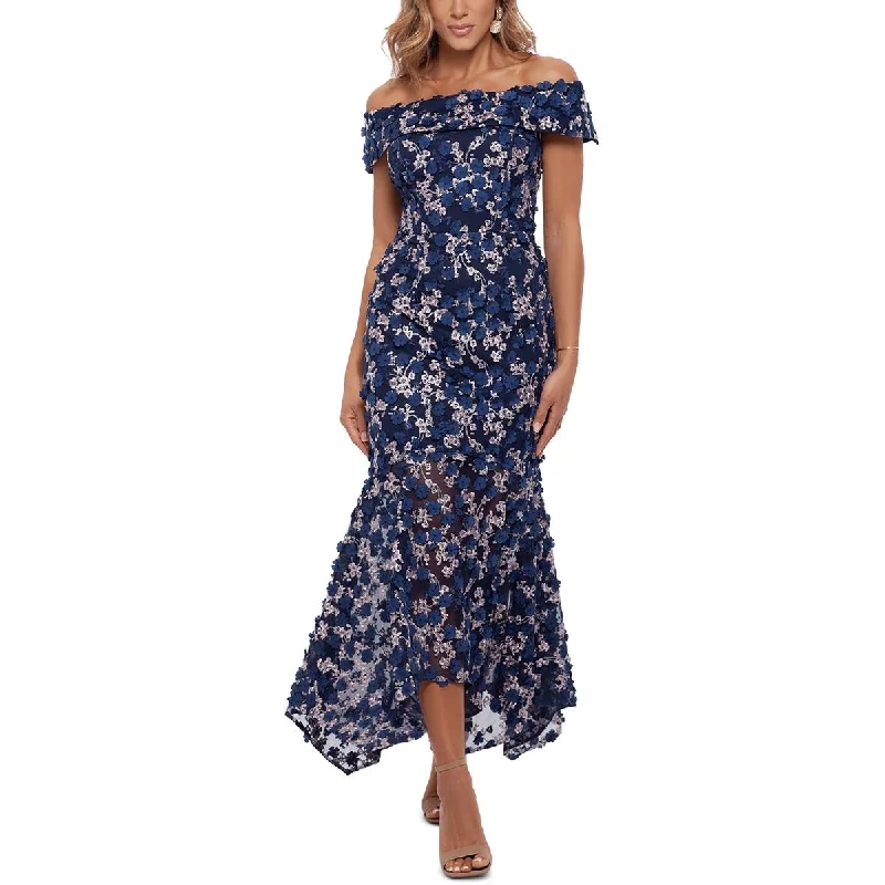 quilted evening dress designs-Xscape Womens Embroidered Off the Shoulder Evening Dress quilted evening dress designs-Xscape Womens Embroidered Off the Shoulder Evening Dress