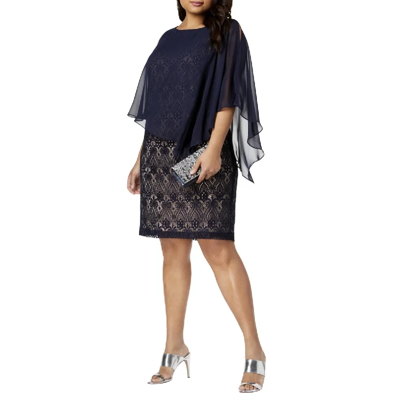 cocktail dress for tech celebrations-Connected Apparel Womens Plus Lace Chiffon Cocktail Dress cocktail dress for tech celebrations-Connected Apparel Womens Plus Lace Chiffon Cocktail Dress