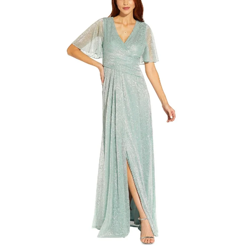 evening dress color matching guide-Adrianna Papell Womens Metallic Draped Evening Dress evening dress color matching guide-Adrianna Papell Womens Metallic Draped Evening Dress
