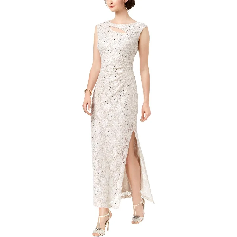 evening dresses with side pockets-Connected Apparel Womens Lace Cutout Evening Dress evening dresses with side pockets-Connected Apparel Womens Lace Cutout Evening Dress