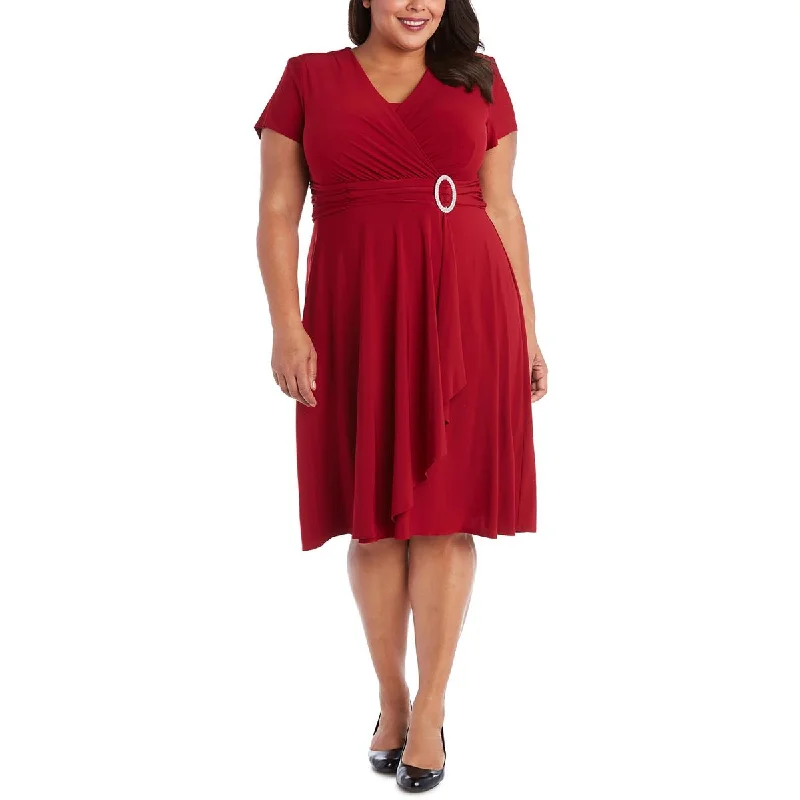 cocktail dress for innovation events-R&M Richards Womens Plus Matte Jersey Short Sleeves Cocktail Dress cocktail dress for innovation events-R&M Richards Womens Plus Matte Jersey Short Sleeves Cocktail Dress