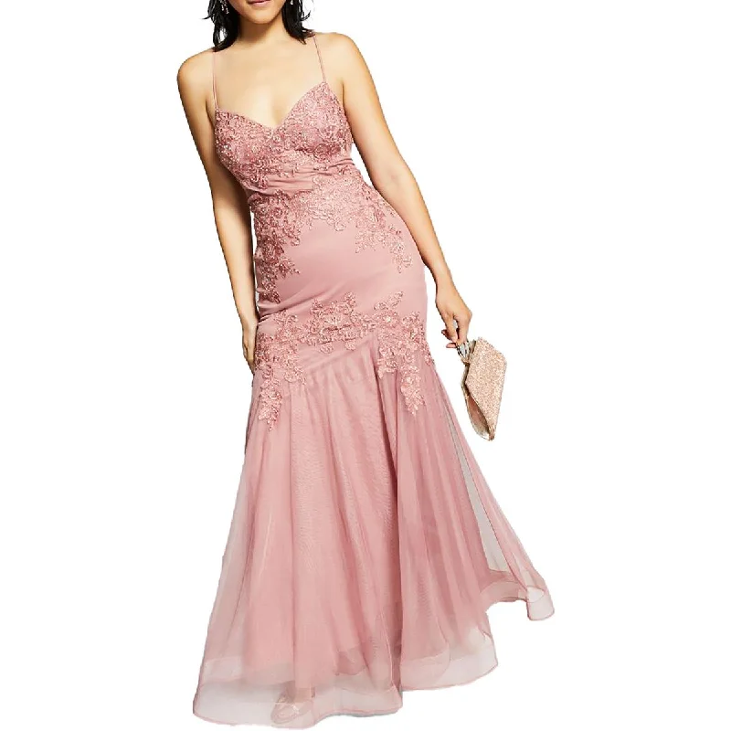 evening dress for VIP dinners-Blondie Nites Womens Juniors Embellished Mermaid Evening Dress evening dress for VIP dinners-Blondie Nites Womens Juniors Embellished Mermaid Evening Dress