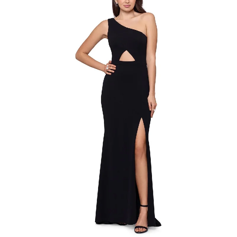 evening dress for film festivals-Xscape Womens Cut-Out Maxi Evening Dress