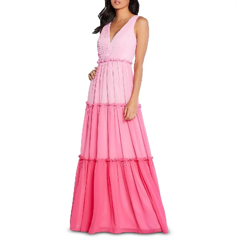 evening gowns for corporate galas-Aidan by Aidan Mattox Womens V-Neck Tiered Evening Dress evening gowns for corporate galas-Aidan by Aidan Mattox Womens V-Neck Tiered Evening Dress