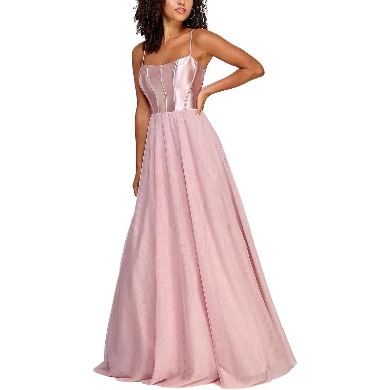 evening gowns with side ruching-City Studio Womens Juniors Satin Glitter Evening Dress evening gowns with side ruching-City Studio Womens Juniors Satin Glitter Evening Dress