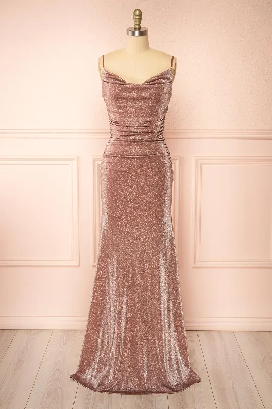 Bridesmaid dress: latest trends and styles -Jayna Mauve | Ruched Sparkling Mermaid Maxi Dress Bridesmaid dress: latest trends and styles -Jayna Mauve | Ruched Sparkling Mermaid Maxi Dress