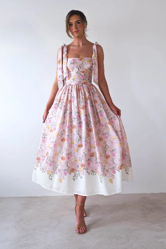 Graduation dress formal event now great--Chelsea Floral Maxi Dress | Pink Print
