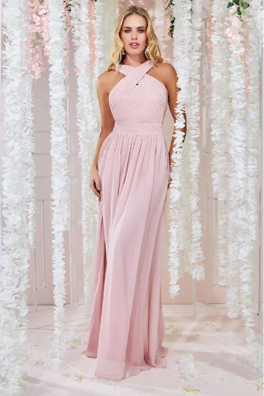 Dress for bridesmaid beautiful styles looks -Goddiva Halter Neck Chiffon Maxi Dress -Lightpink Dress for bridesmaid beautiful styles looks -Goddiva Halter Neck Chiffon Maxi Dress -Lightpink