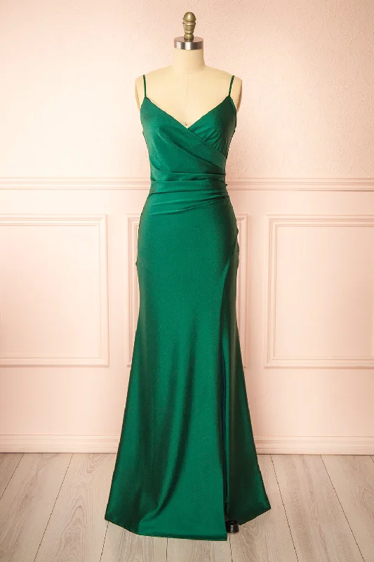 Bridesmaid dress as seen online shop -Nyra Green | Mermaid Dress w/ Wrapped Bodice