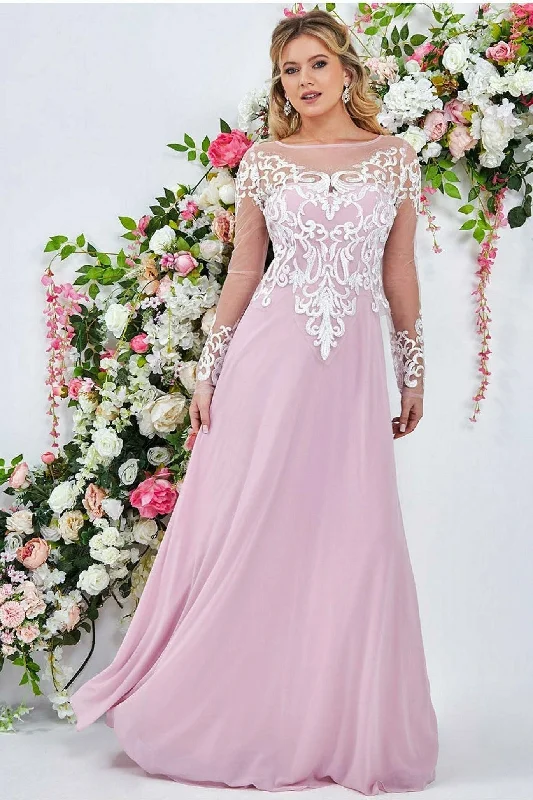 Bridesmaid dress with sequins and sparkle styles -Mesh & Lace Embroidered Bodice Maxi - Blush by Goddiva Bridesmaid dress with sequins and sparkle styles -Mesh & Lace Embroidered Bodice Maxi - Blush by Goddiva