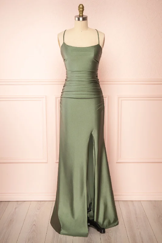 sweetheart neck bridesmaid dresses for romance-Sonia Sage | Mermaid Maxi Dress w/ Slit sweetheart neck bridesmaid dresses for romance-Sonia Sage | Mermaid Maxi Dress w/ Slit