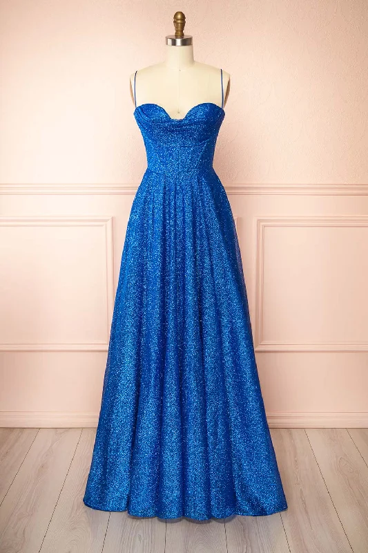 Bridesmaid dress statement jewelry styles -Lexy Blue | Sparkly Cowl Neck Maxi Dress Bridesmaid dress statement jewelry styles -Lexy Blue | Sparkly Cowl Neck Maxi Dress