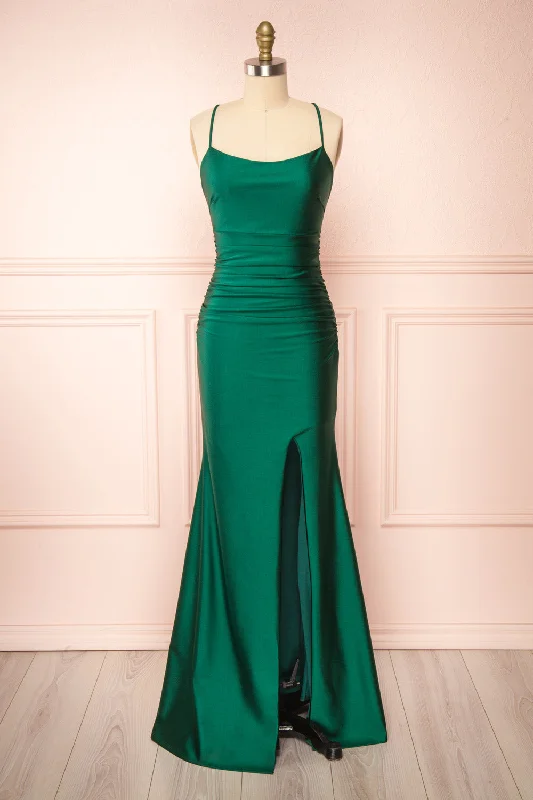 Bridesmaid dress animal print unique style -Sonia Green | Mermaid Maxi Dress w/ Slit Bridesmaid dress animal print unique style -Sonia Green | Mermaid Maxi Dress w/ Slit