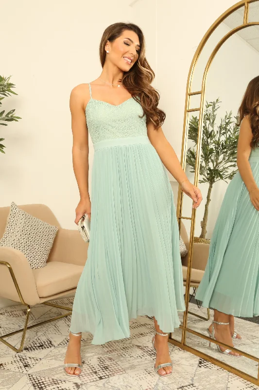 Bridesmaid dress like old Hollywood styles -Strappy Pleated Lace Dress by Double Second Bridesmaid dress like old Hollywood styles -Strappy Pleated Lace Dress by Double Second