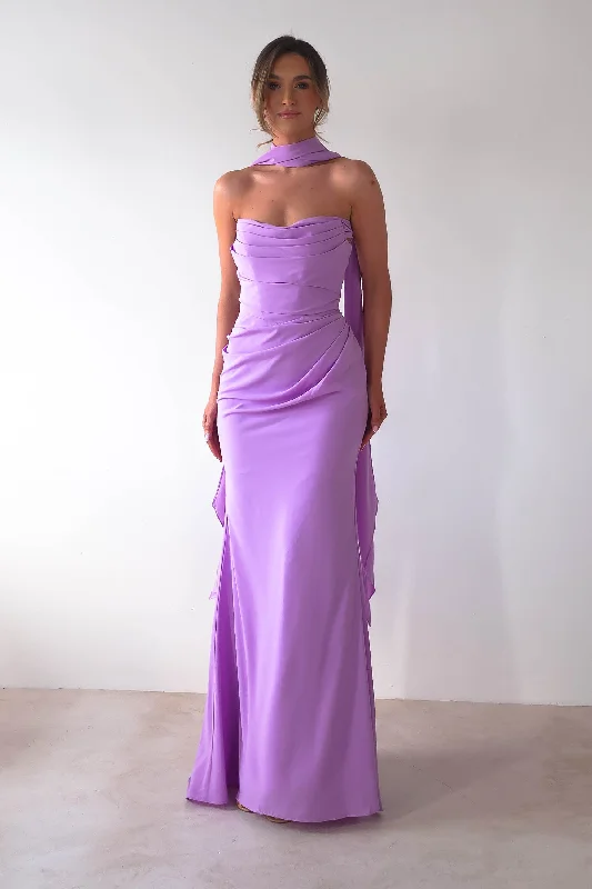 Graduation dress expresses style now--Lisa Multiway Chiffon Gown | Lilac