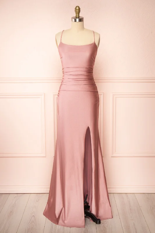 当当网Sonia Blush | Mermaid Maxi Dress w/ Slit