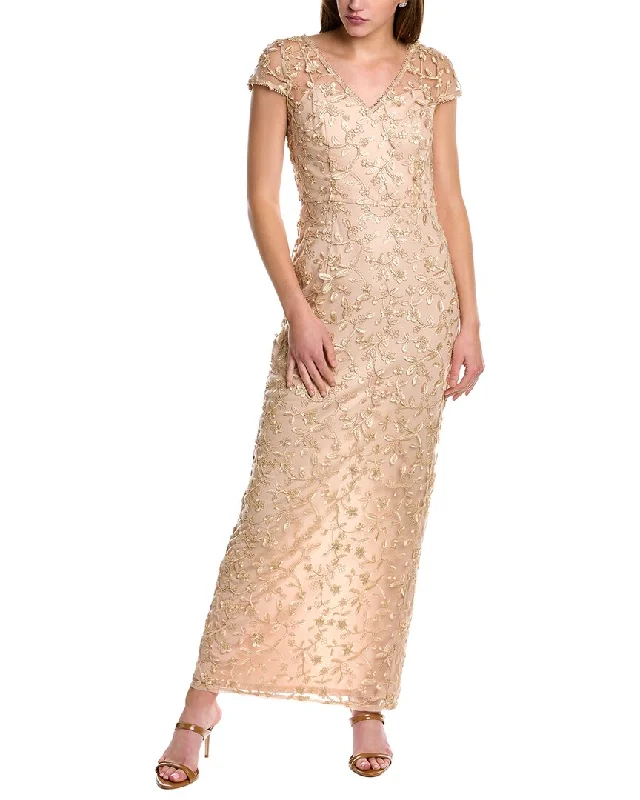 Party dress: the perfect fit -Adrianna Papell Embroidered Gown