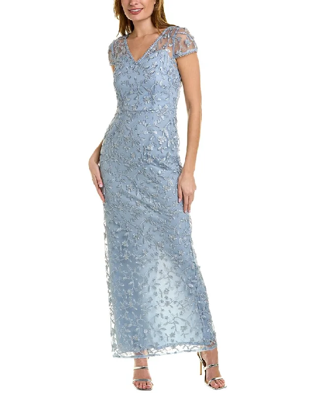 Party dress that is impressive -Adrianna Papell Embroidered Gown