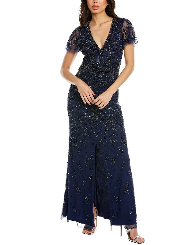 Party dress to impress a date -Aidan Mattox Bead Embellished Gown