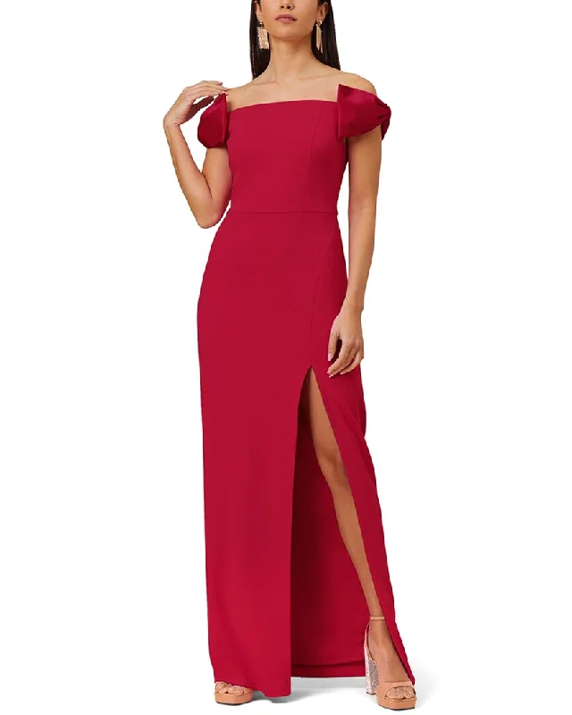 Dress for party radiant style -Aidan Mattox Stretch Crepe Column Gown