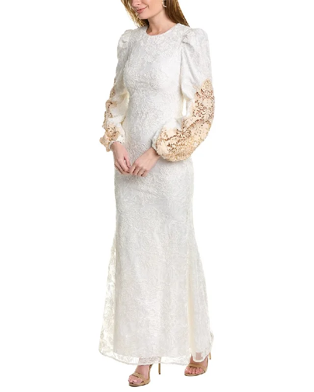 Party dress for Hollywood party -Badgley Mischka Lace Gown