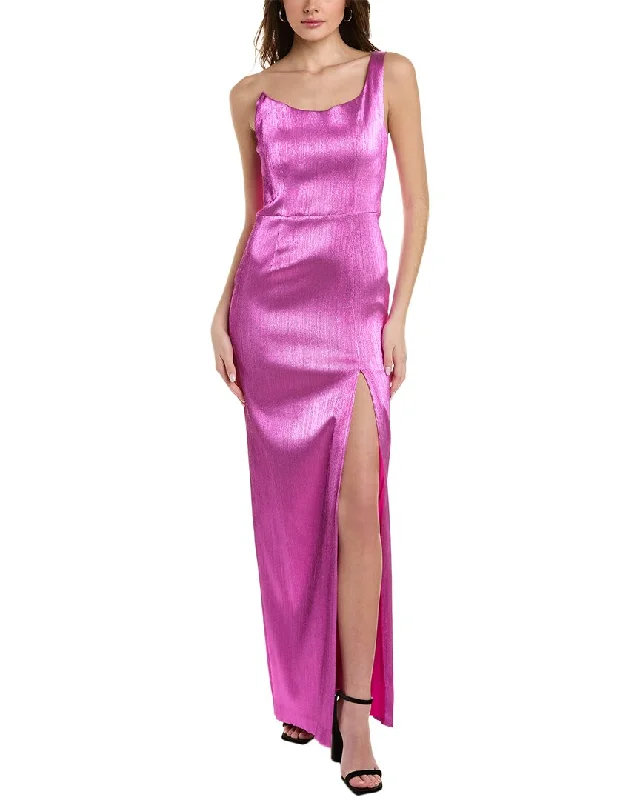 Party dress with statement sleeves -Black Halo Spice Gown