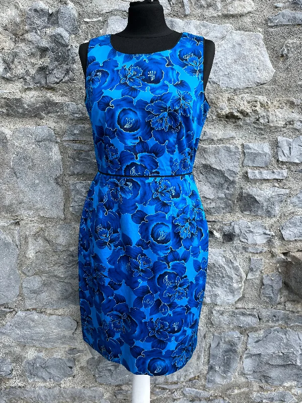 Dress for party sophisticated look -Blue floral dress uk 10
