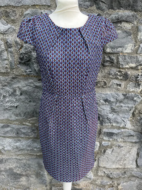 Dress for party gorgeous style -Blue geometric dress   uk 10