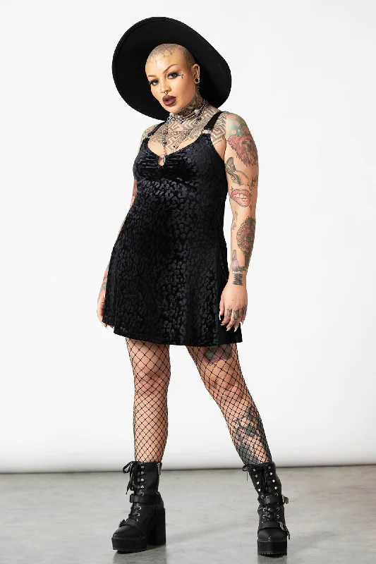 Party dress with statement sleeves -Cool Cat Dress [B]