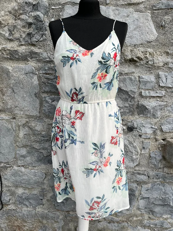 Dress for party special occasion -Floral white dress uk 10-12