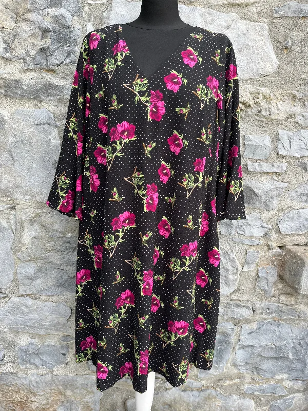 Party dress with abstract design -Flowers&dots dress uk 16