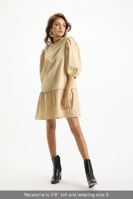 Dress for party themed event -Ziva|Tiered Cotton Dress