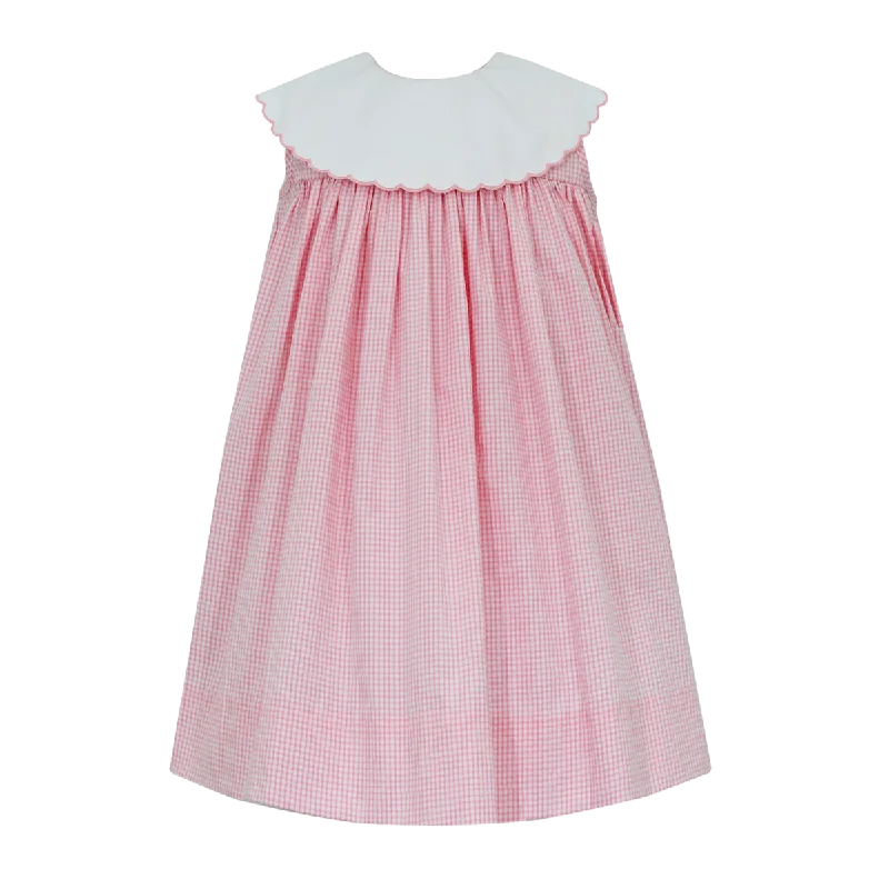 Dress for party theme ideas -Pink Gingham Seersucker Float Dress