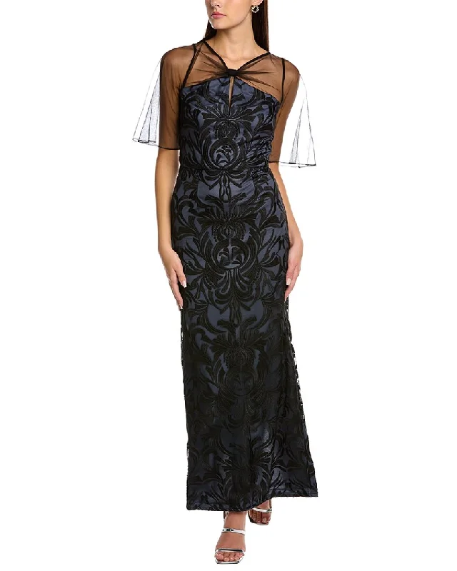 Party dress with cardigan -JS Collections Claudia Gown