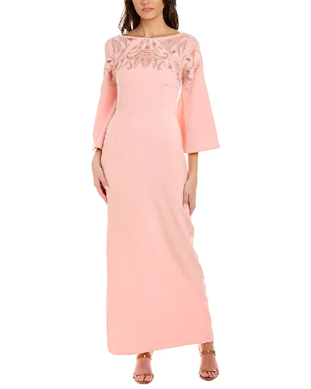 Party dress with statement sleeves -JS Collections Ezra Cutout Column Gown