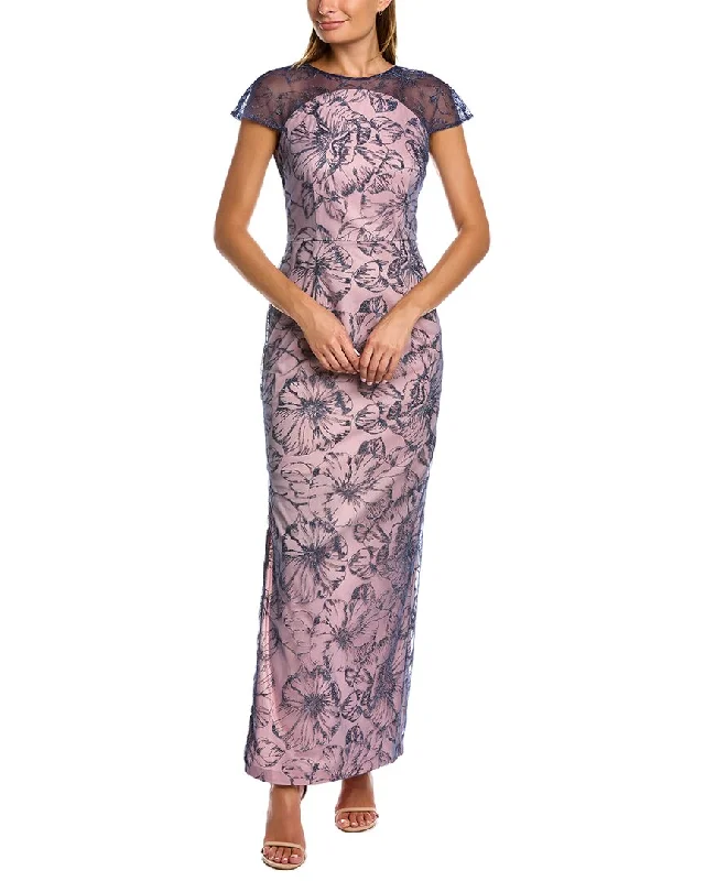 Party dress with stripes -JS Collections Winnie Column Gown