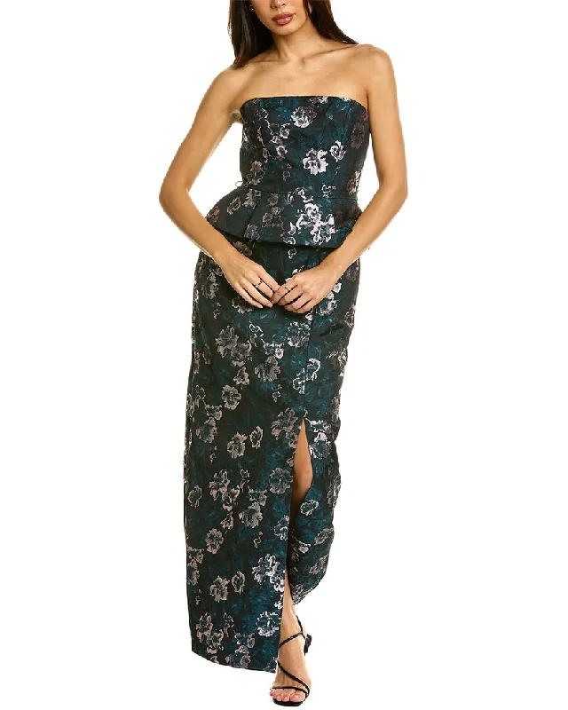 Party dress with a halter neckline -Kay Unger Astrid Column Gown