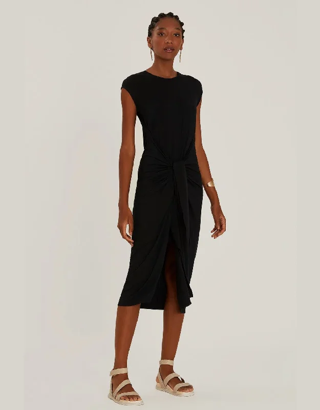 Party dress with cardigan -Pareo Cover Up Dress Black