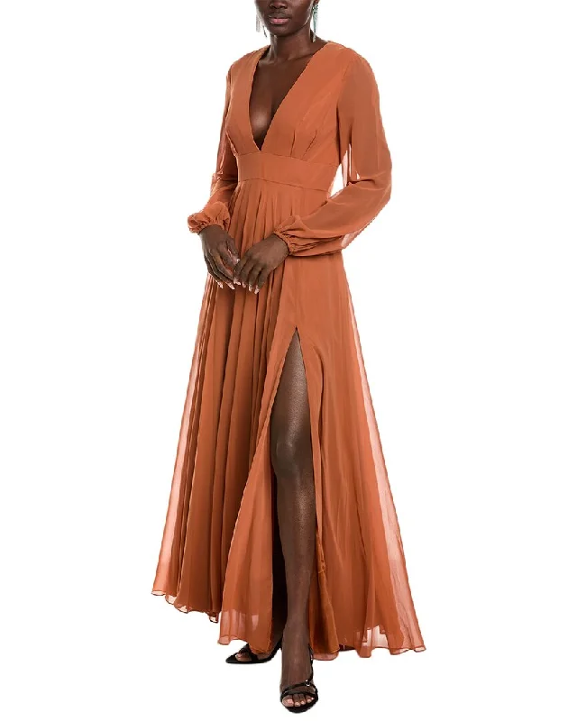 Party dress with an asymmetrical hemline -Mac Duggal Column Gown