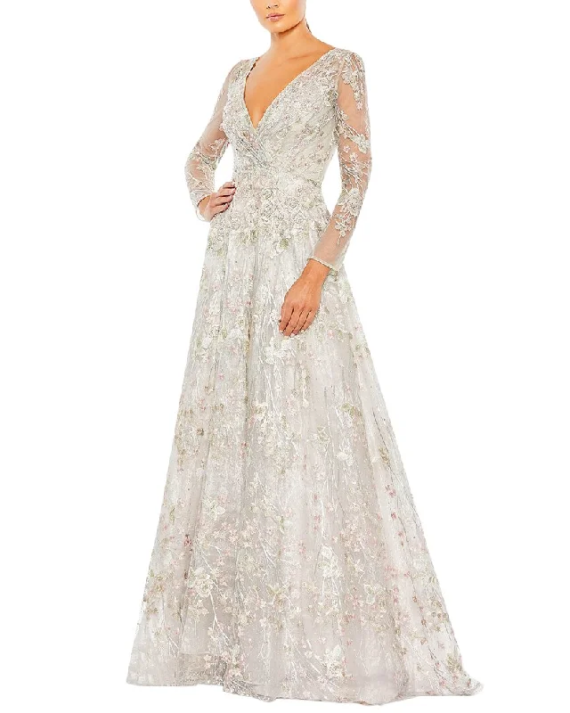 Party dress for an apple shape -Mac Duggal Gown