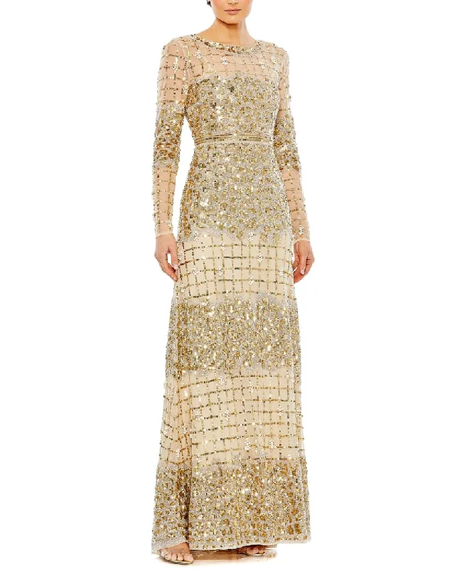 Party dress with scarf -Mac Duggal Gown
