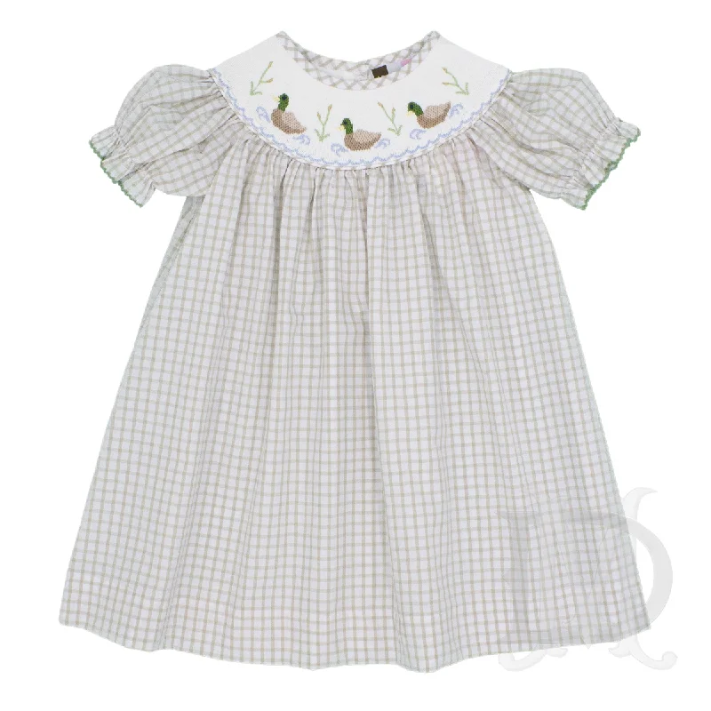 Party dress on sale near me -Mallard Smocked Bishop Dress
