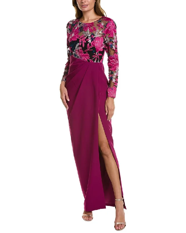 Dress for party holiday celebration -Marchesa Notte Embroidered Gown