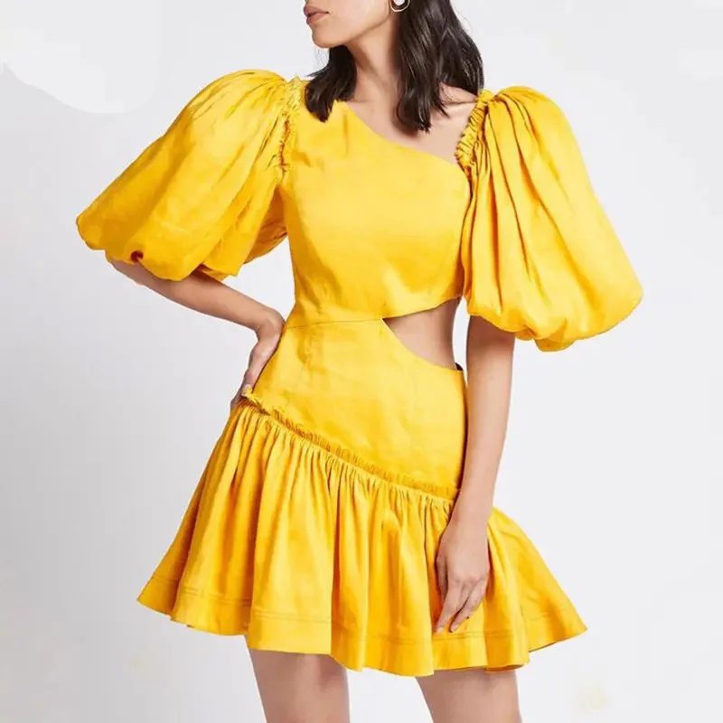 Party dress that is picture-perfect -Mark Summer Dress In Yellow