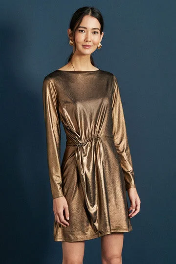 Party dress that looks expensive -Mettalic Twist Dress