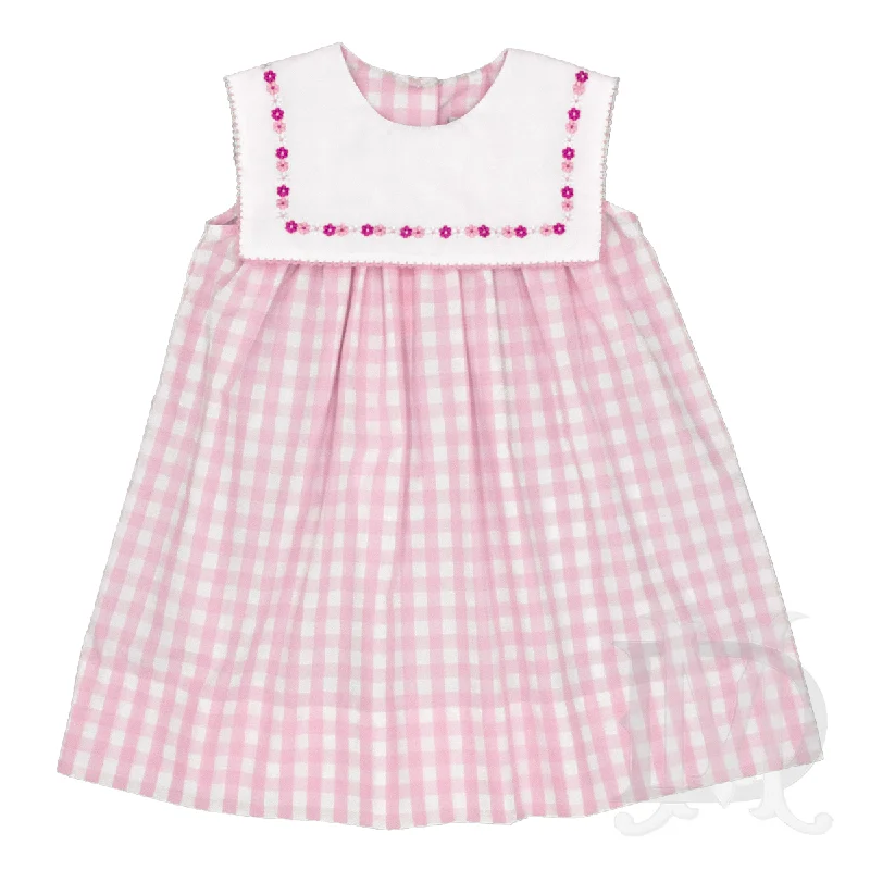 Party dress that is comfortable -Pink Flowers Frame Float Dress