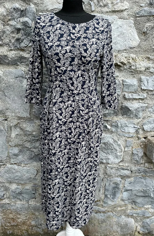 Dress for party festive gathering -Navy floral dress uk 8