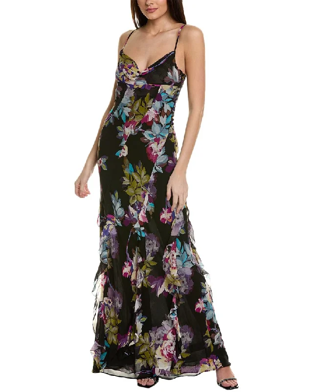 Party dress to impress a date -Nicholas Kamila Ruffle Cowl Silk Gown