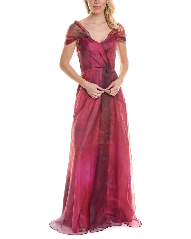 Party dress for boat party -Rene by Rene Ruiz Collection Off-The-Shoulder Organza Gown